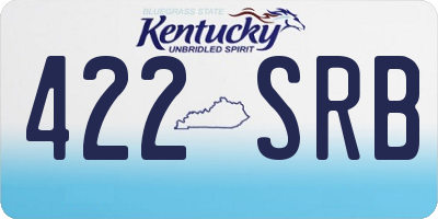 KY license plate 422SRB