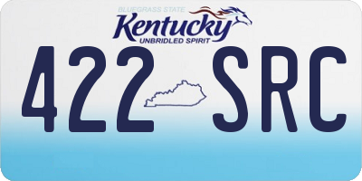 KY license plate 422SRC