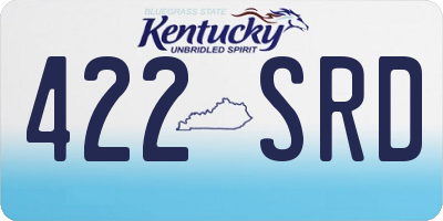 KY license plate 422SRD