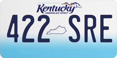 KY license plate 422SRE