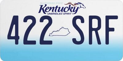KY license plate 422SRF