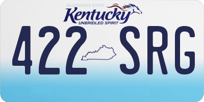 KY license plate 422SRG