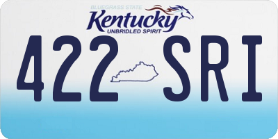 KY license plate 422SRI