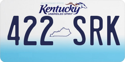 KY license plate 422SRK
