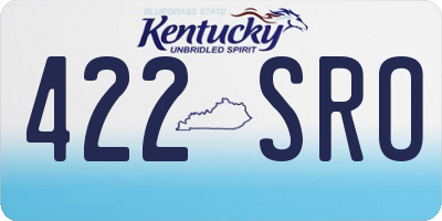 KY license plate 422SRO