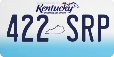 KY license plate 422SRP