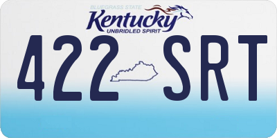 KY license plate 422SRT