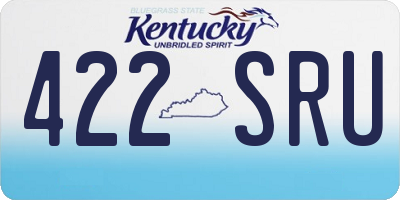 KY license plate 422SRU
