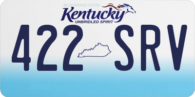 KY license plate 422SRV