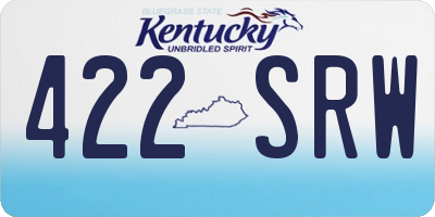 KY license plate 422SRW