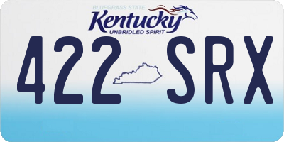 KY license plate 422SRX