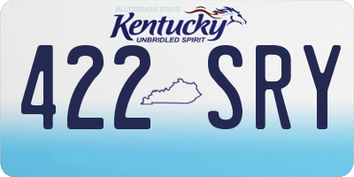 KY license plate 422SRY