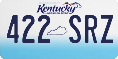 KY license plate 422SRZ