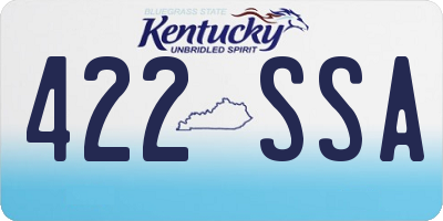 KY license plate 422SSA