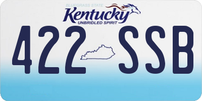 KY license plate 422SSB