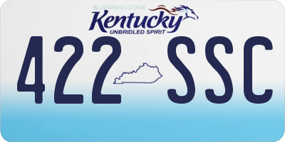 KY license plate 422SSC