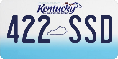 KY license plate 422SSD