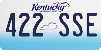KY license plate 422SSE