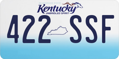 KY license plate 422SSF