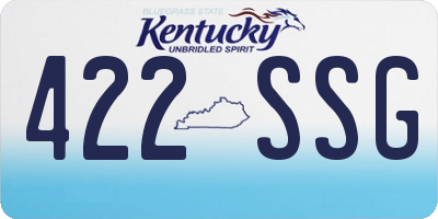 KY license plate 422SSG