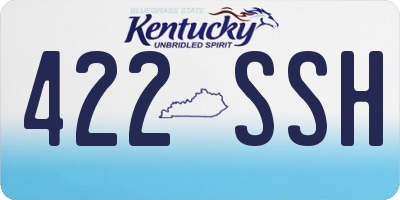 KY license plate 422SSH
