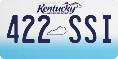 KY license plate 422SSI