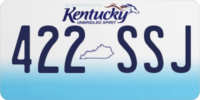 KY license plate 422SSJ