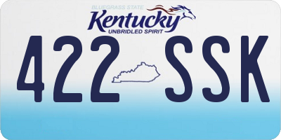KY license plate 422SSK