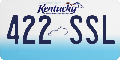 KY license plate 422SSL