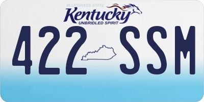 KY license plate 422SSM