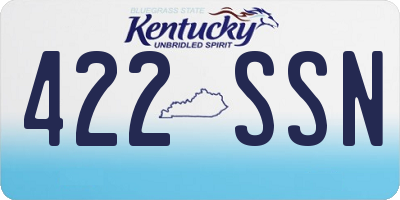 KY license plate 422SSN