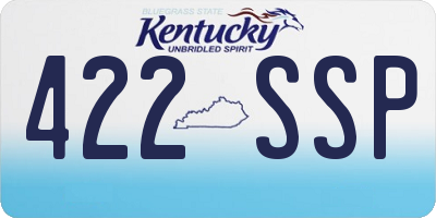 KY license plate 422SSP