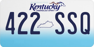 KY license plate 422SSQ