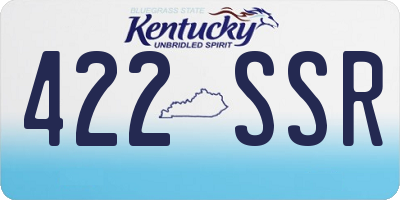 KY license plate 422SSR
