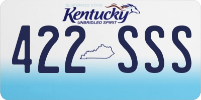 KY license plate 422SSS