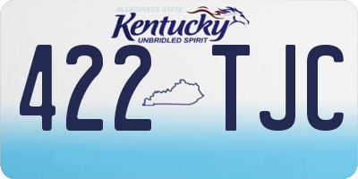 KY license plate 422TJC