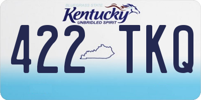 KY license plate 422TKQ