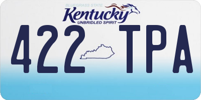 KY license plate 422TPA