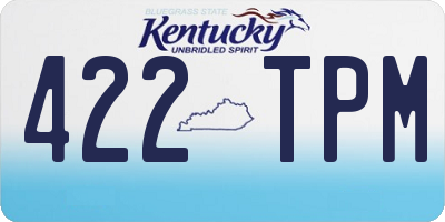 KY license plate 422TPM