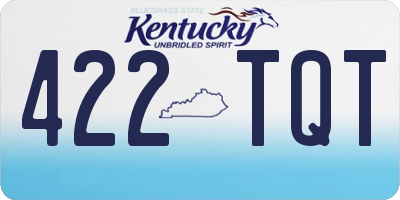 KY license plate 422TQT