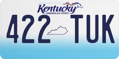 KY license plate 422TUK