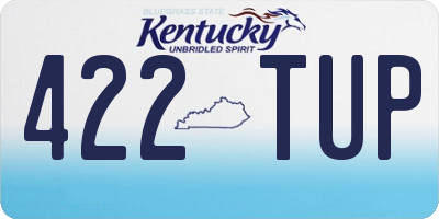 KY license plate 422TUP