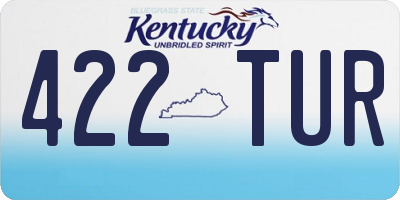 KY license plate 422TUR