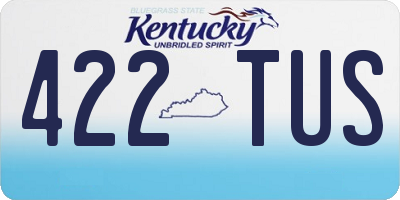 KY license plate 422TUS