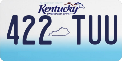 KY license plate 422TUU