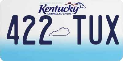 KY license plate 422TUX