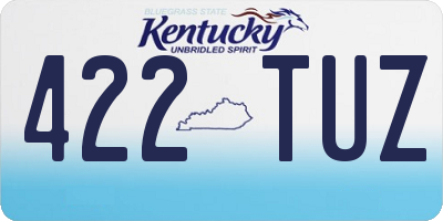 KY license plate 422TUZ