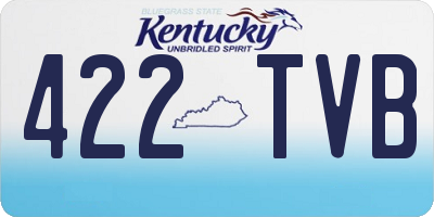 KY license plate 422TVB