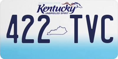 KY license plate 422TVC
