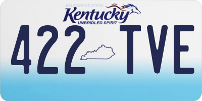 KY license plate 422TVE